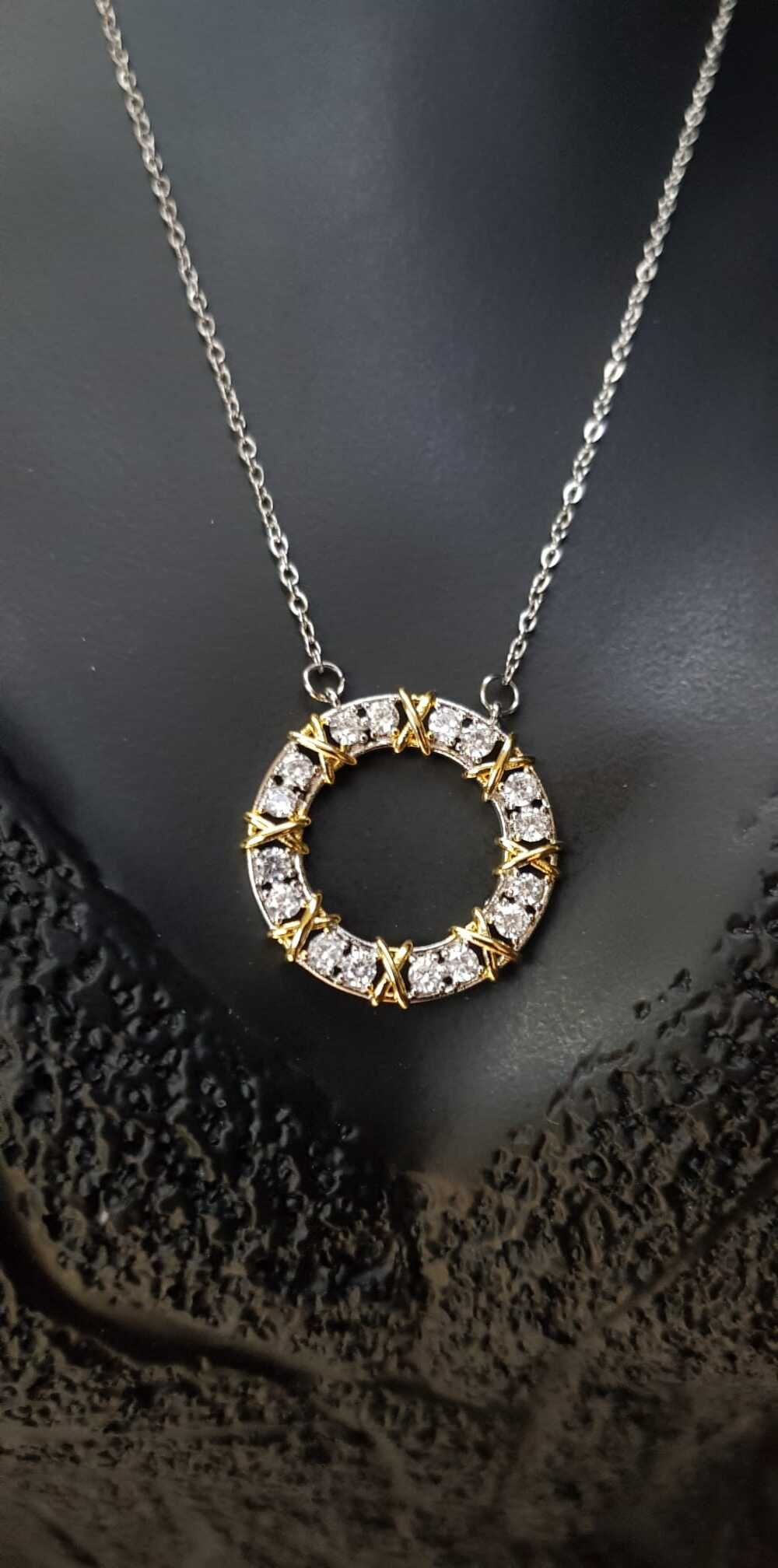 Vog Xuping Tiffany&Co Vip Kadın Micro Kaplama Swarovski Taşlı Çelik Kolye