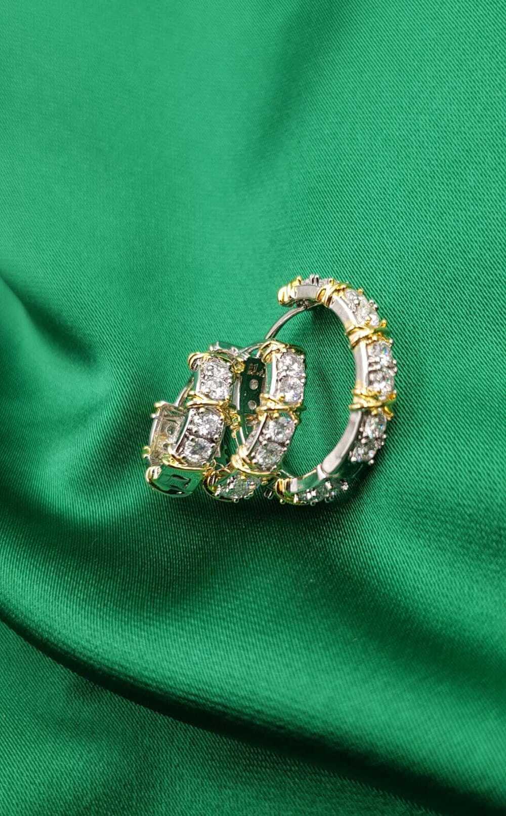 Vog Xuping Tiffany&Co Vip Kadın Micro Kaplama Swarovski Taşlı Çelik Küpe