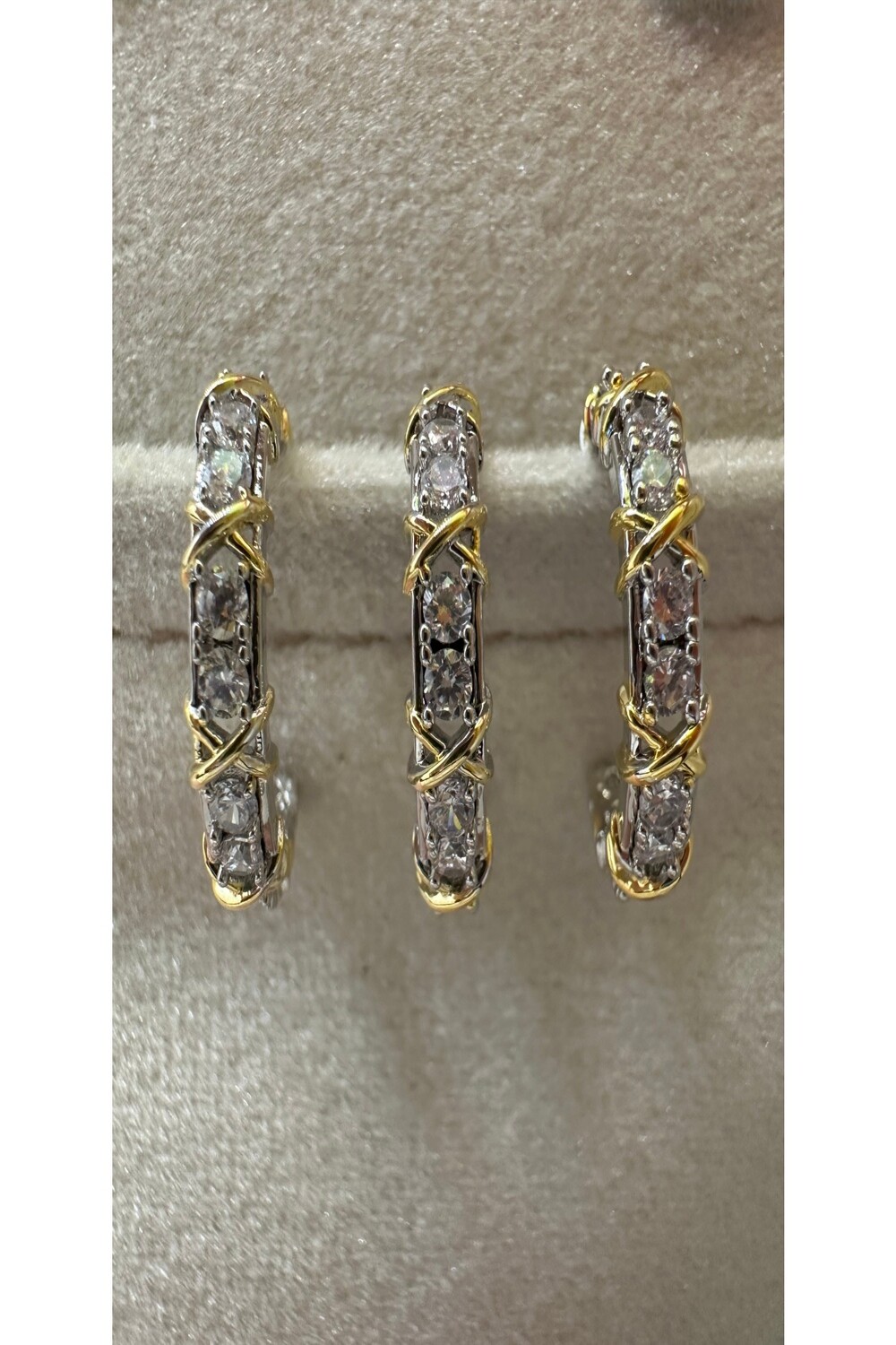 Vog Xuping Tiffany&Co Vip Kadın Micro Kaplama Swarovski Taşlı Çelik Küpe