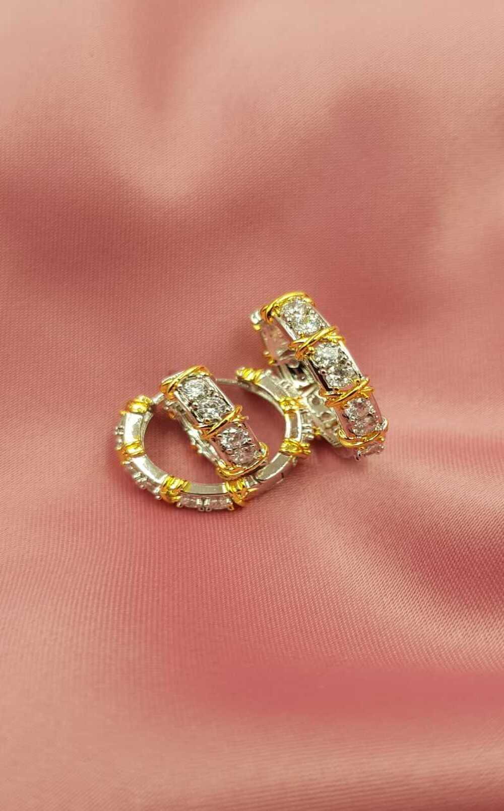 Vog Xuping Tiffany&Co Vip Kadın Micro Kaplama Swarovski Taşlı Çelik Küpe