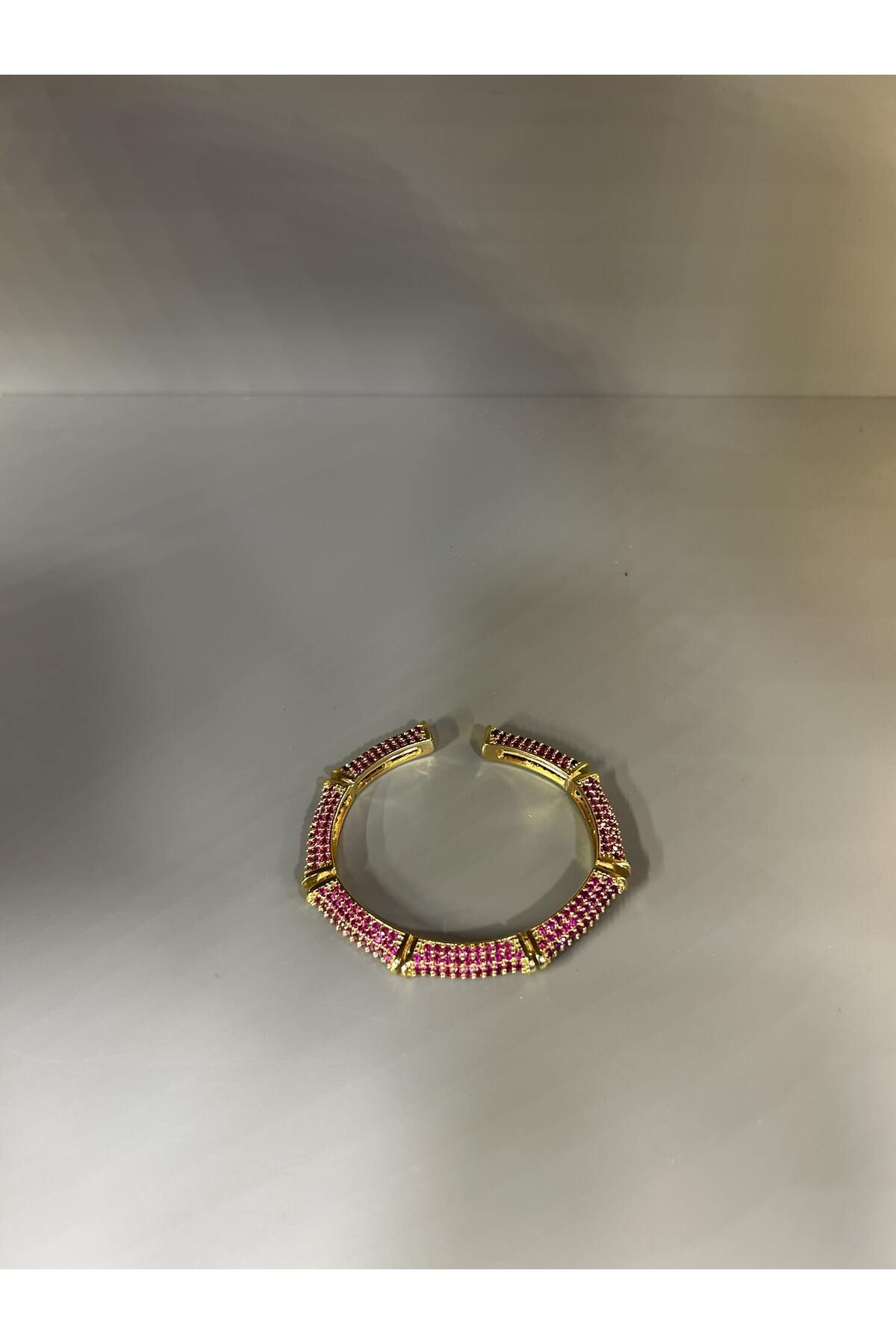 Pembe Zirkon Taş Kemik Tasarım Prinç Meteryal • Sevgiliye • Eşe • Anneye • Hediye Bileklik